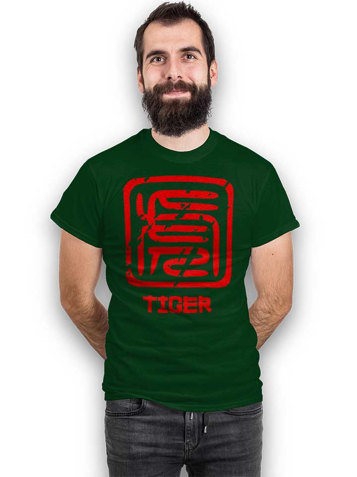 chinese-signs-tiger-t-shirt dunkelgruen 2