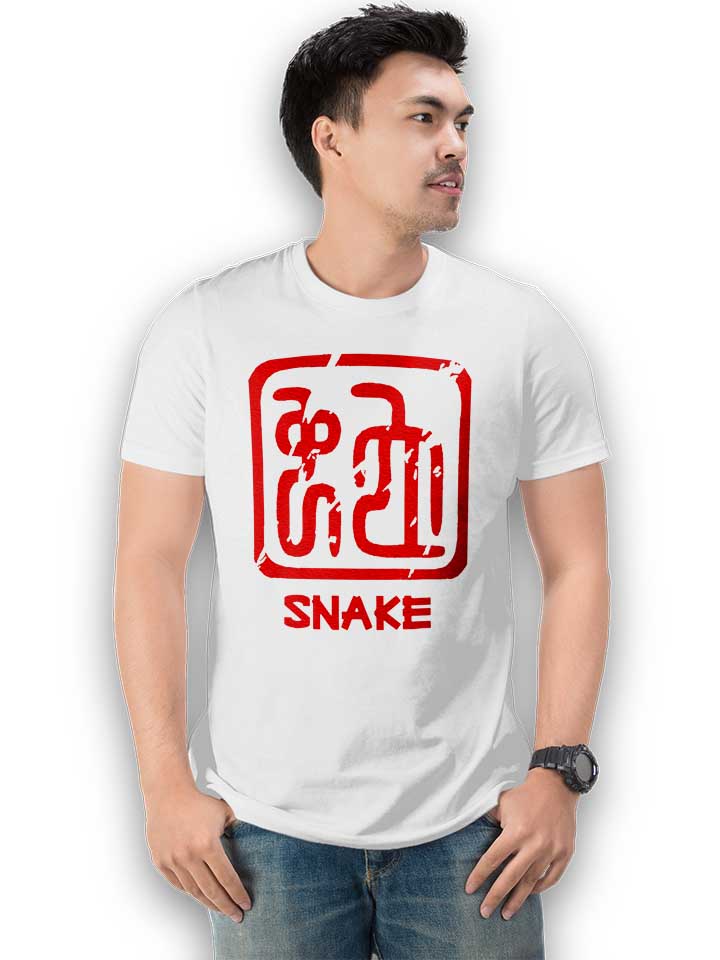 chinese-sings-snake-t-shirt weiss 2