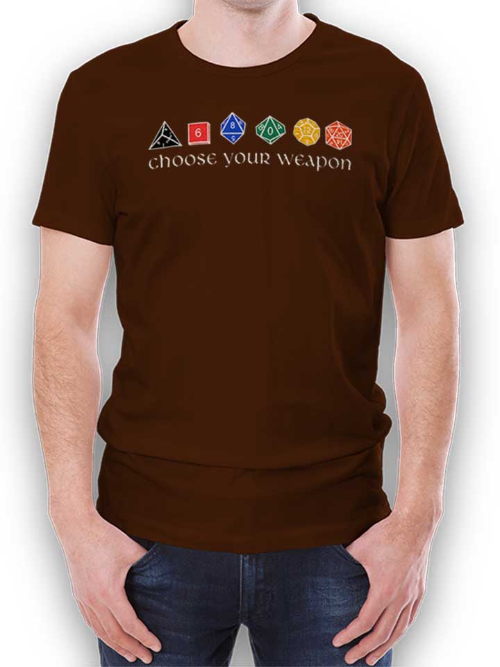 Choose Your Weapon T-Shirt braun L