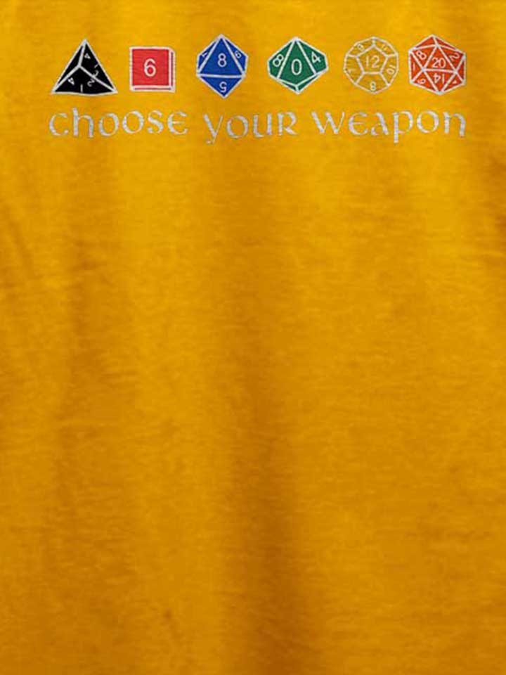 choose-your-weapon-t-shirt gelb 4