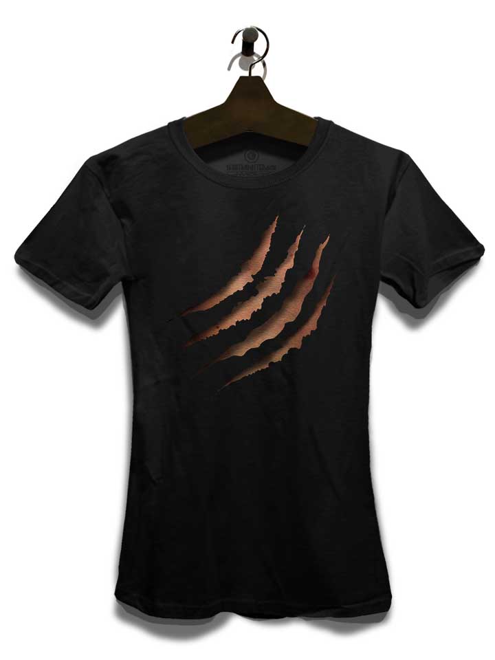 clawmarks-damen-t-shirt schwarz 3