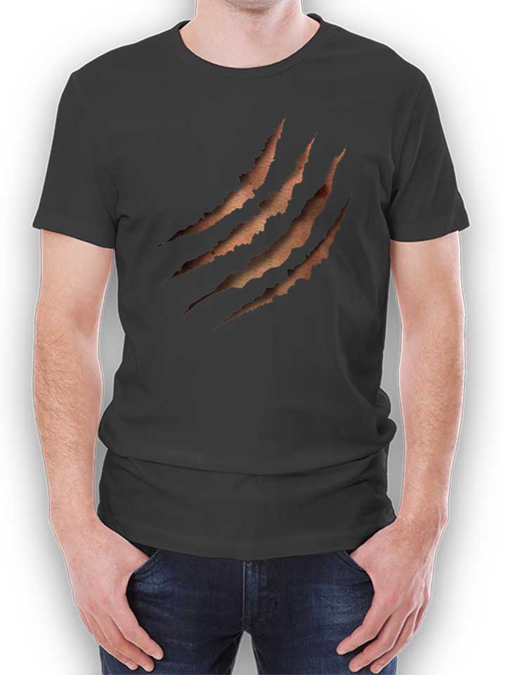 clawmarks-t-shirt dunkelgrau 1