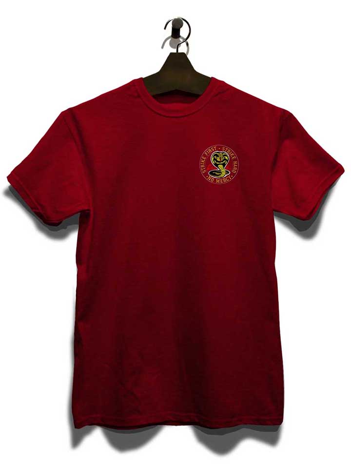 cobra-kai-logo-chest-print-t-shirt bordeaux 3