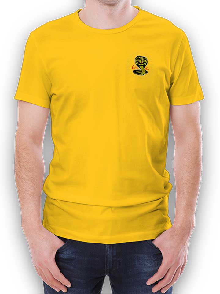 cobra-kai-logo-chest-print-t-shirt gelb 1