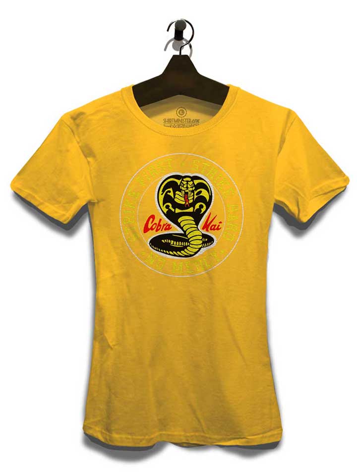cobra-kai-logo-damen-t-shirt gelb 3