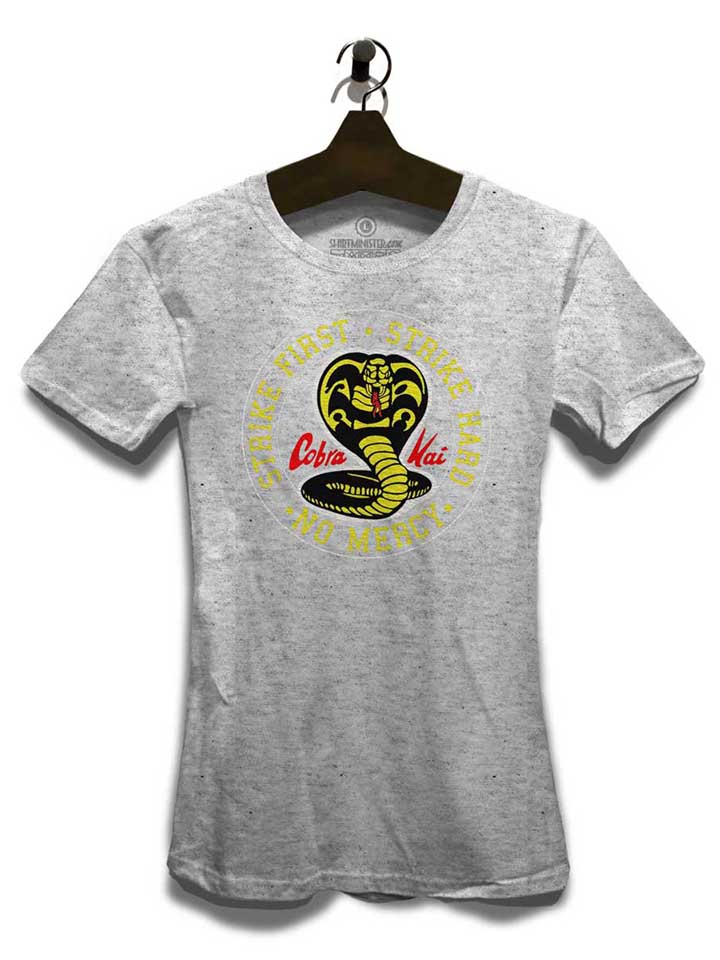 cobra-kai-logo-damen-t-shirt grau-meliert 3