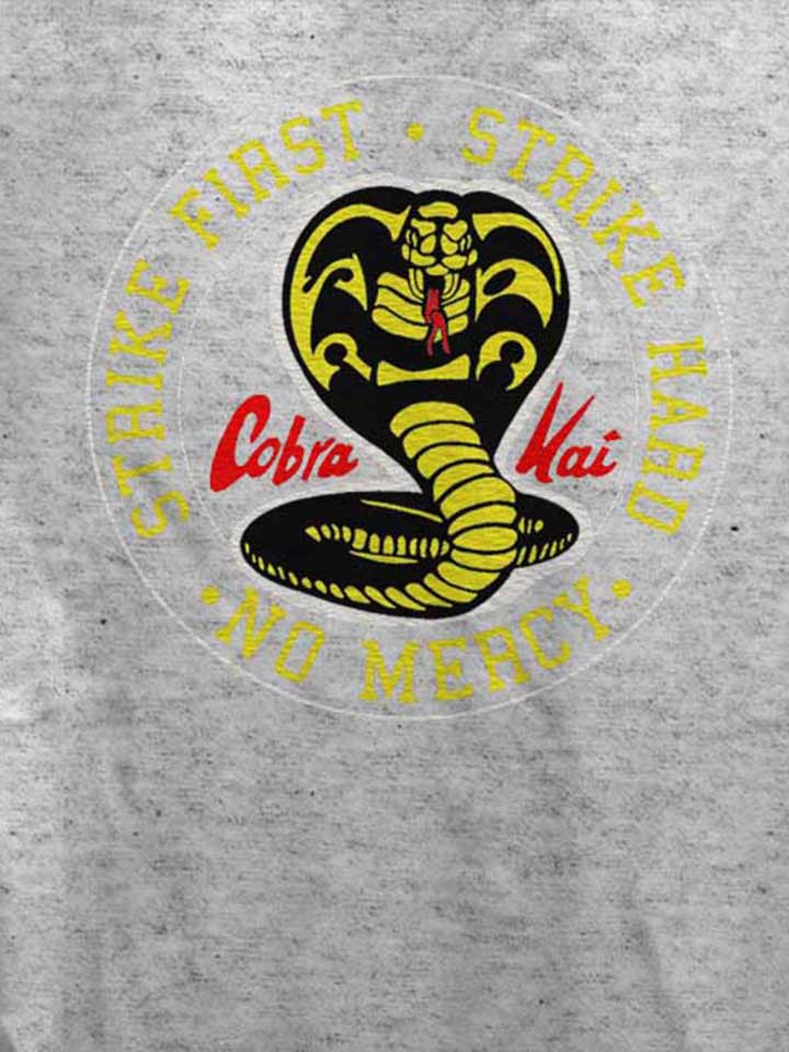 cobra-kai-logo-damen-t-shirt grau-meliert 4