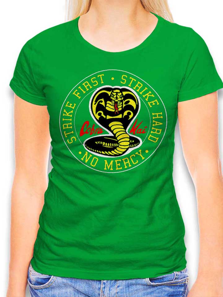 Cobra Kai Logo T-Shirt Femme vert L
