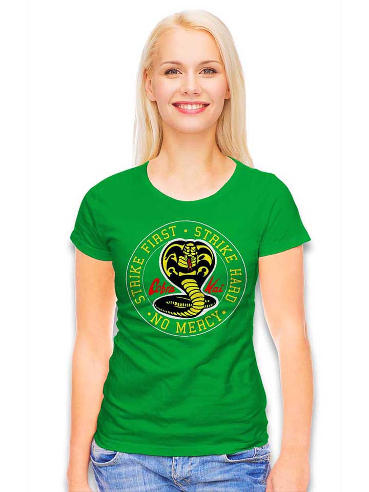cobra-kai-logo-damen-t-shirt gruen 2