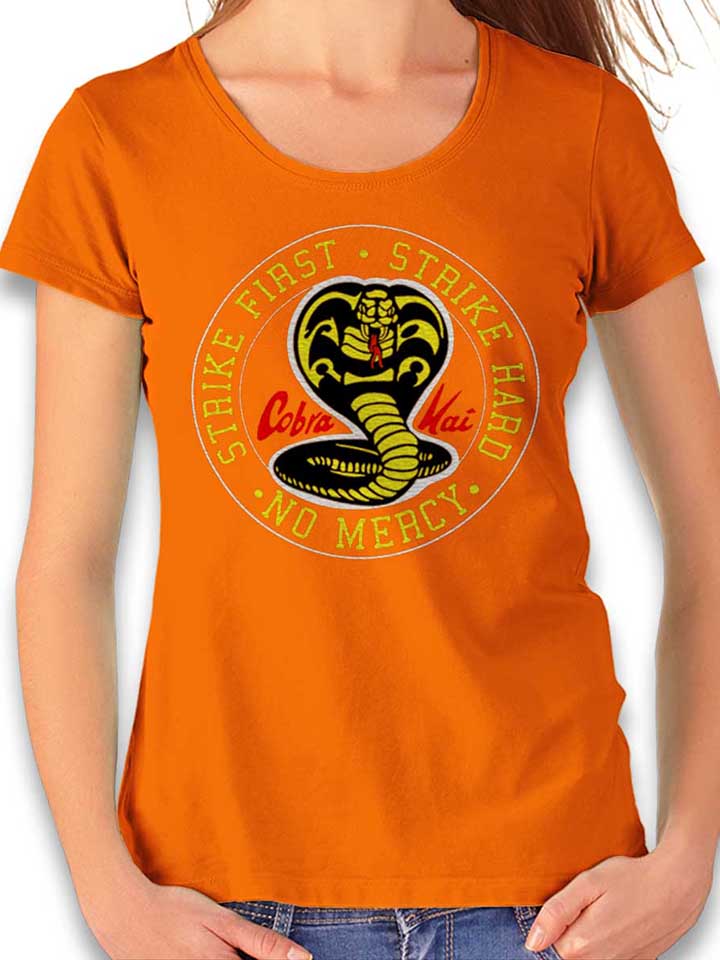 cobra-kai-logo-damen-t-shirt orange 1