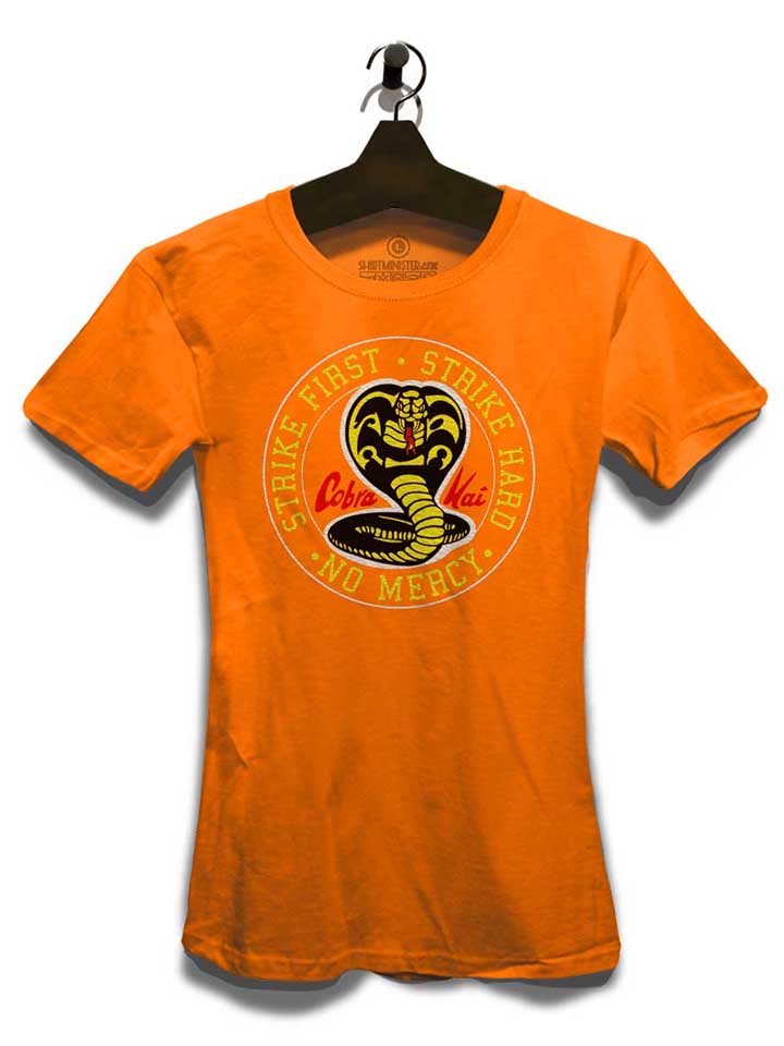 cobra-kai-logo-damen-t-shirt orange 3