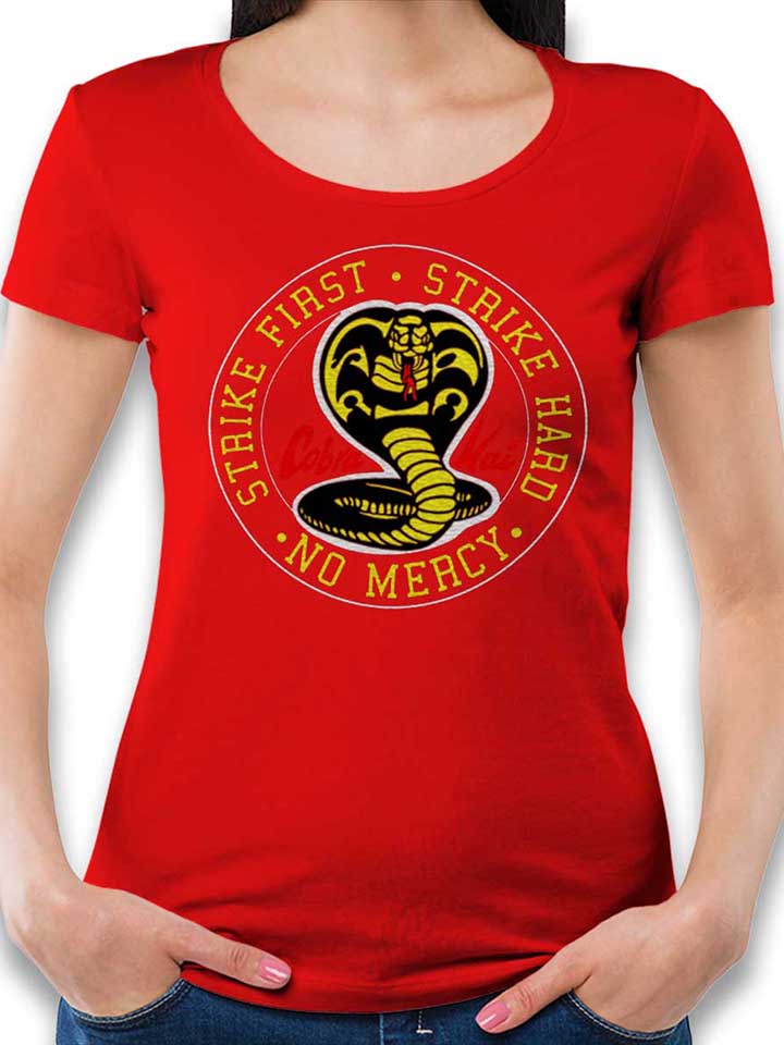 Cobra Kai Logo Damen T-Shirt rot L