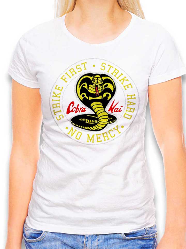 Cobra Kai Logo Damen T-Shirt weiss L
