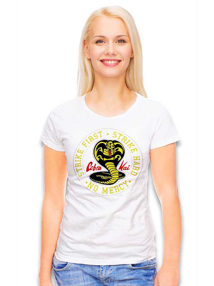cobra-kai-logo-damen-t-shirt weiss 2