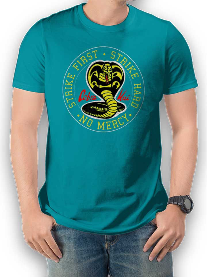 cobra-kai-logo-t-shirt tuerkis 1