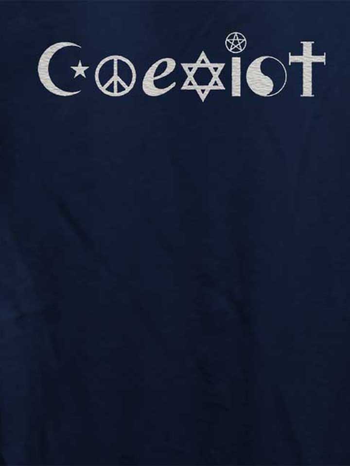 coexist-damen-t-shirt dunkelblau 4