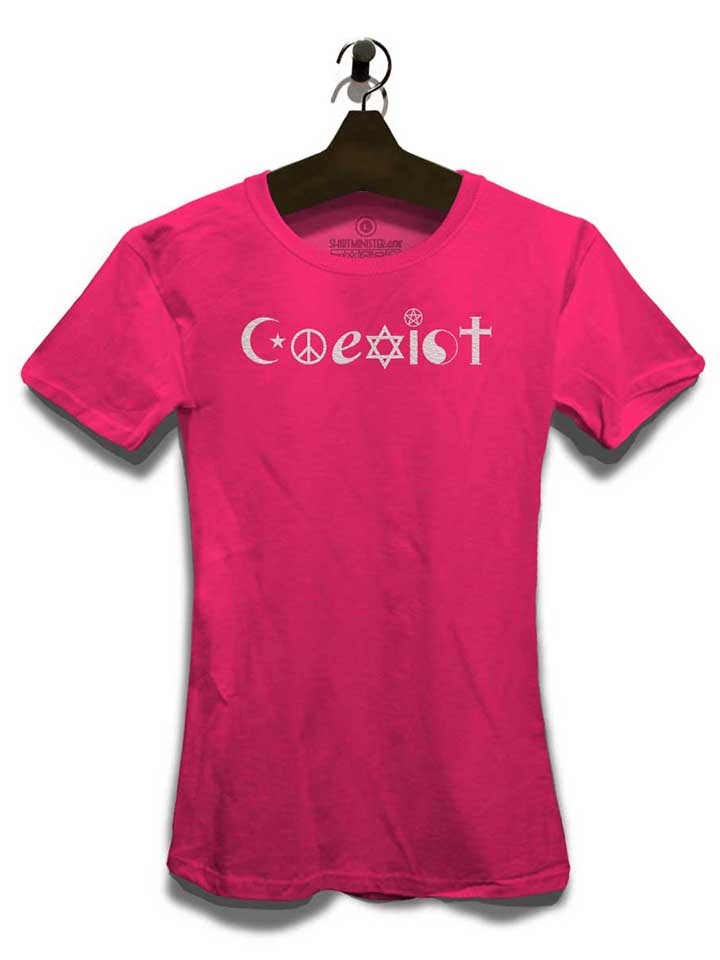 coexist-damen-t-shirt fuchsia 3