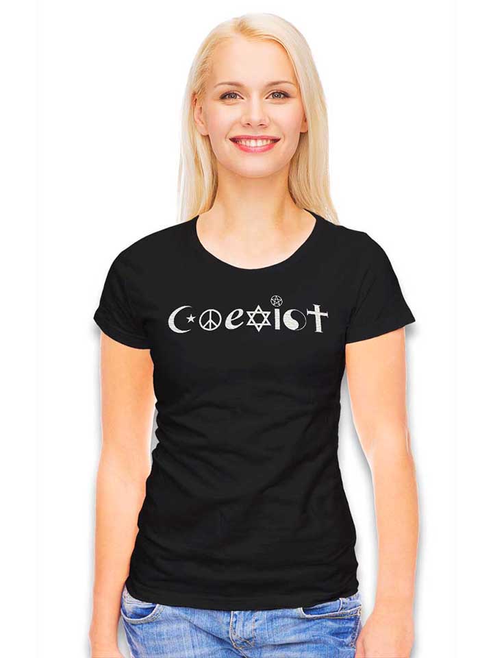 coexist-damen-t-shirt schwarz 2