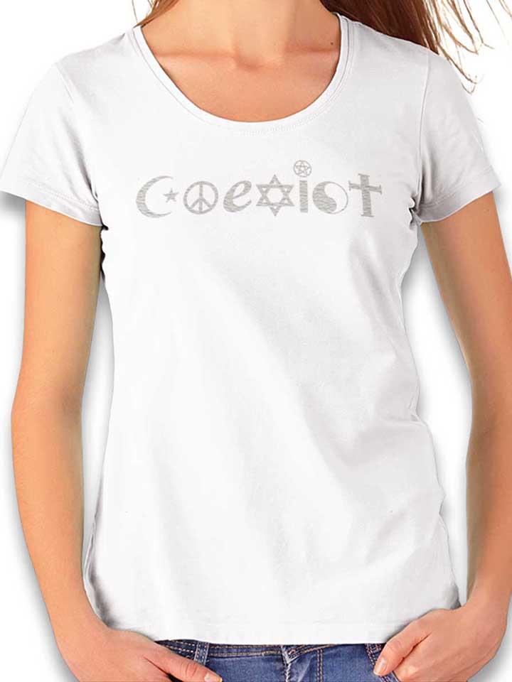 Coexist Damen T-Shirt weiss L