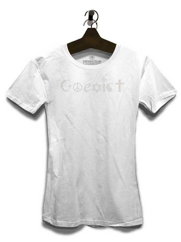 coexist-damen-t-shirt weiss 3