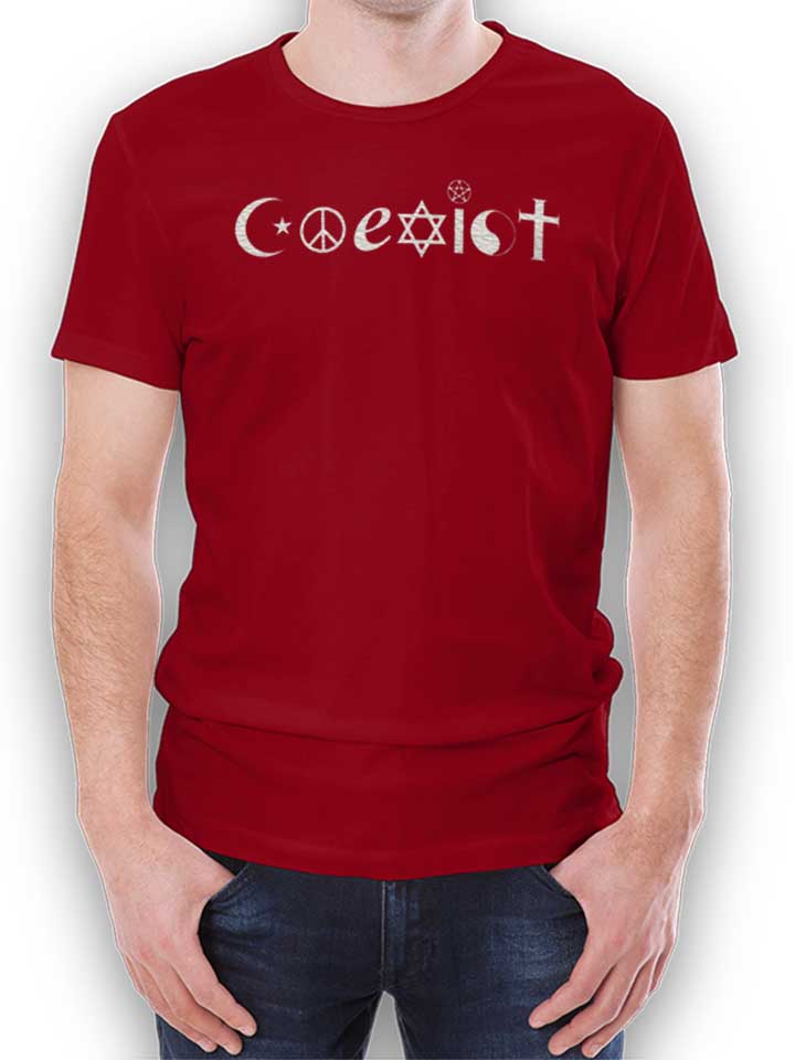 coexist-t-shirt bordeaux 1