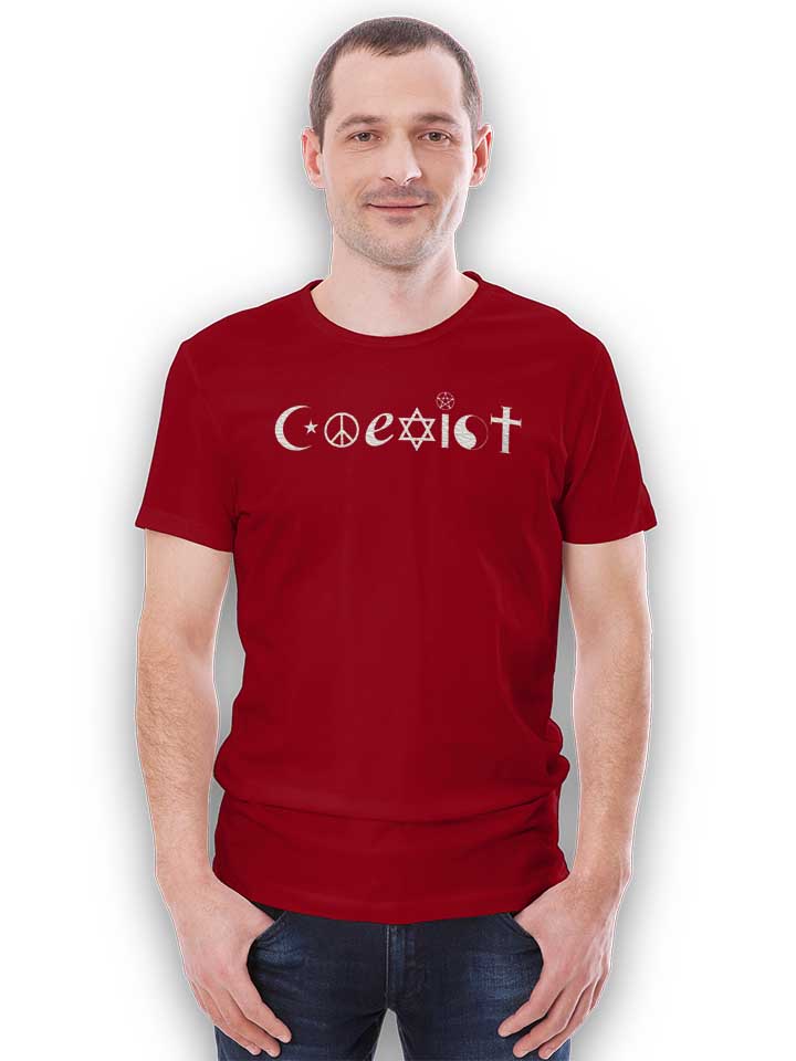 coexist-t-shirt bordeaux 2