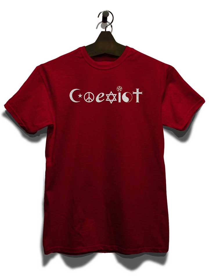 coexist-t-shirt bordeaux 3