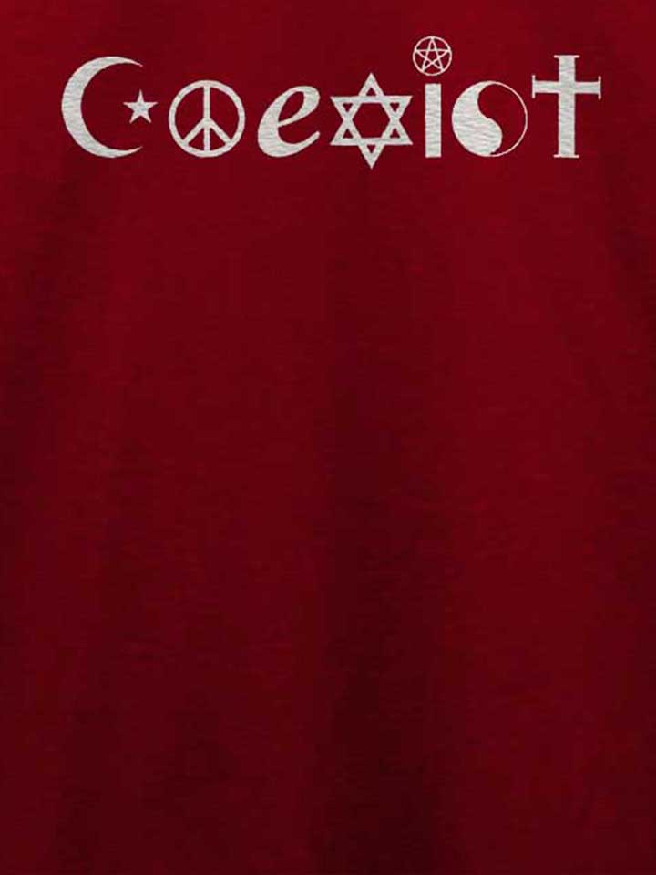 coexist-t-shirt bordeaux 4