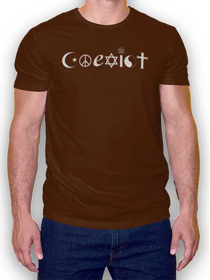 coexist-t-shirt braun 1