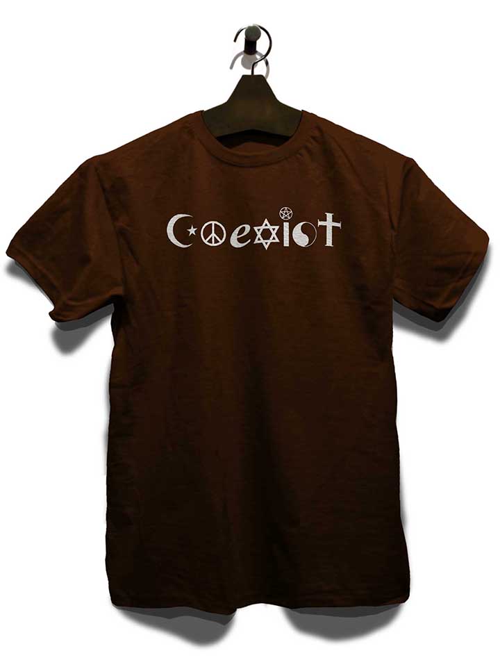 coexist-t-shirt braun 3