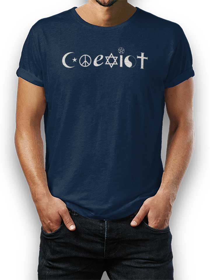 coexist-t-shirt dunkelblau 1