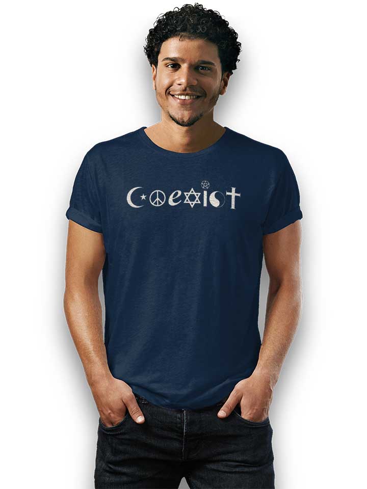 coexist-t-shirt dunkelblau 2