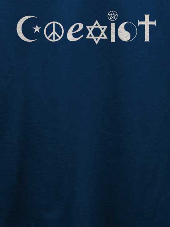 coexist-t-shirt dunkelblau 4