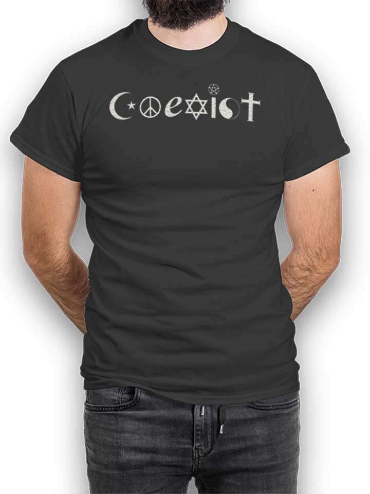 Coexist Camiseta gris-oscuro L