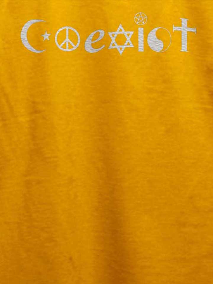 coexist-t-shirt gelb 4