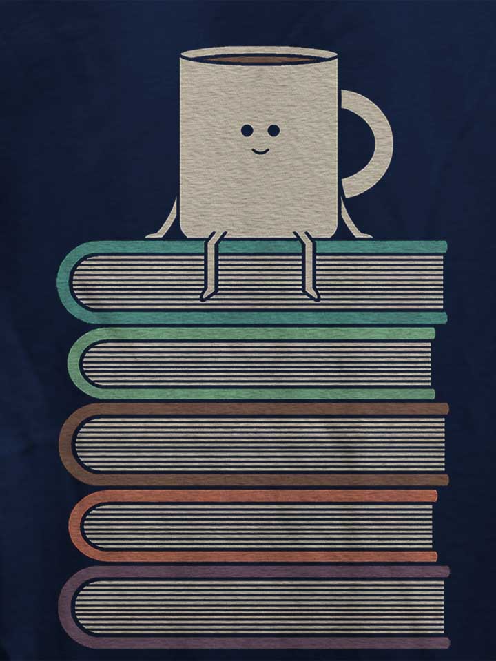 coffee-books-damen-t-shirt dunkelblau 4