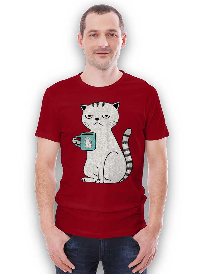 coffee-cat-t-shirt bordeaux 2