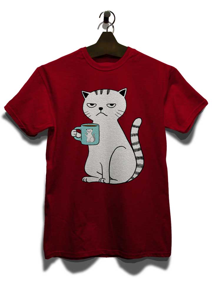 coffee-cat-t-shirt bordeaux 3
