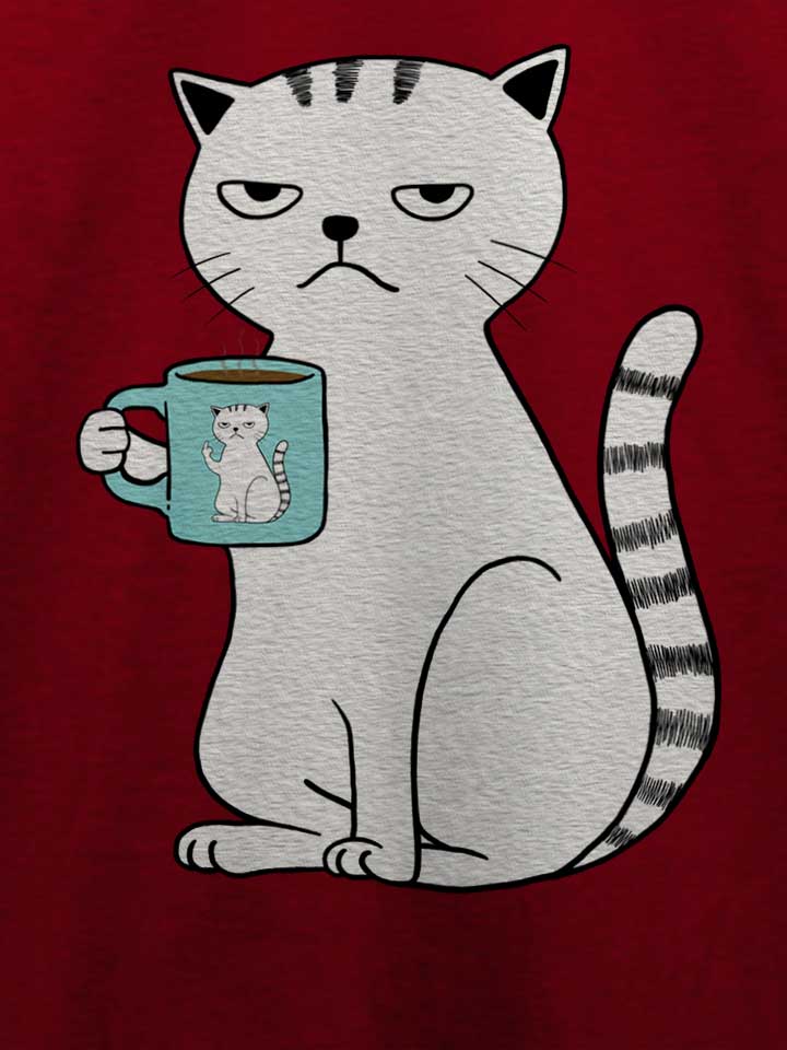 coffee-cat-t-shirt bordeaux 4