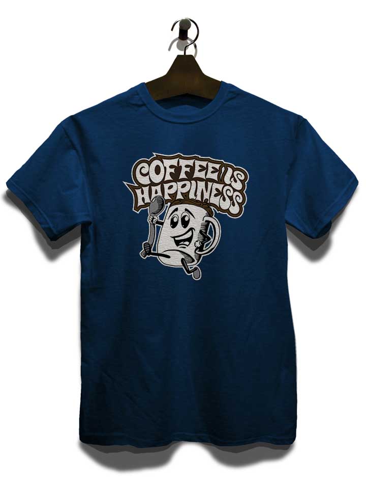 coffee-is-happiness-t-shirt dunkelblau 3