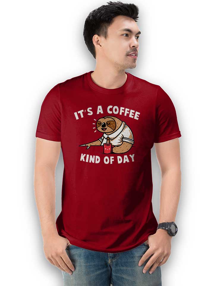 coffee-sloth-02-t-shirt bordeaux 2