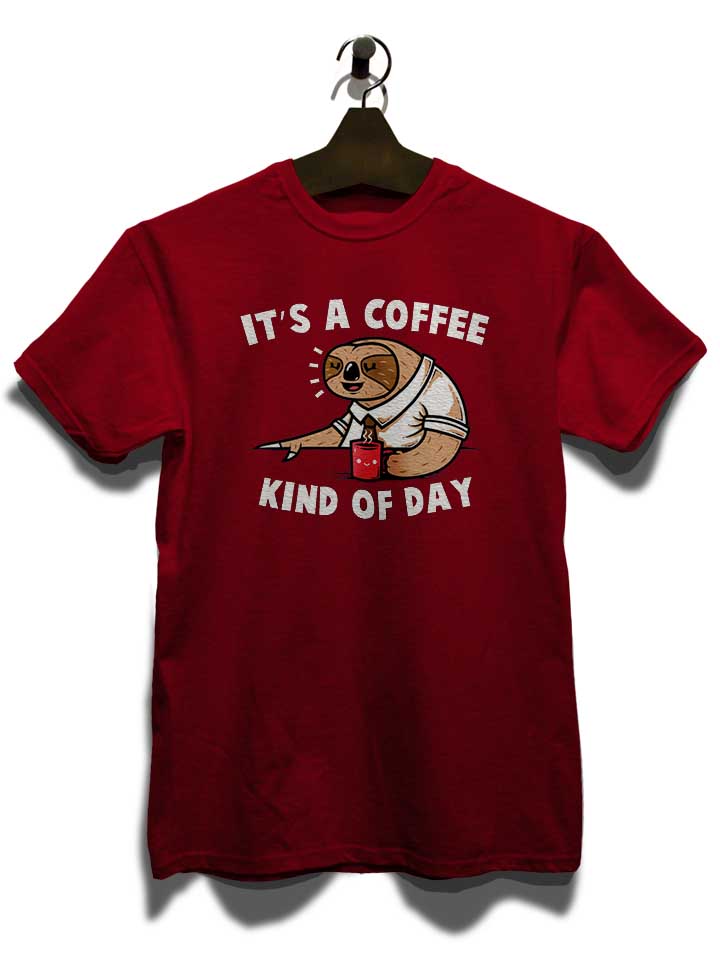 coffee-sloth-02-t-shirt bordeaux 3