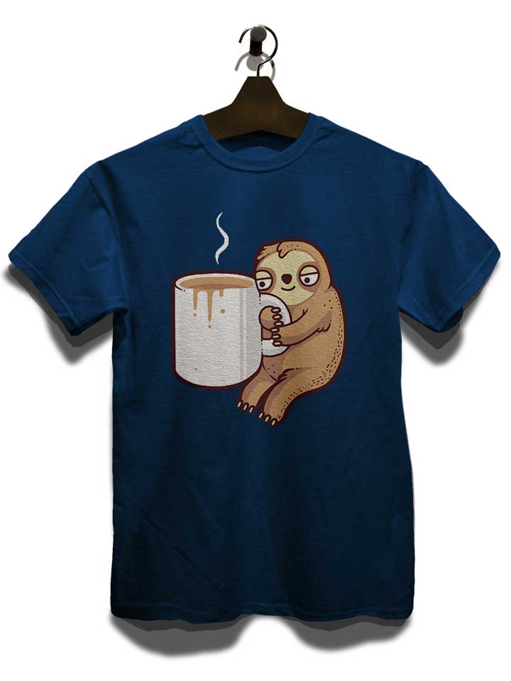 coffee-sloth-t-shirt dunkelblau 3