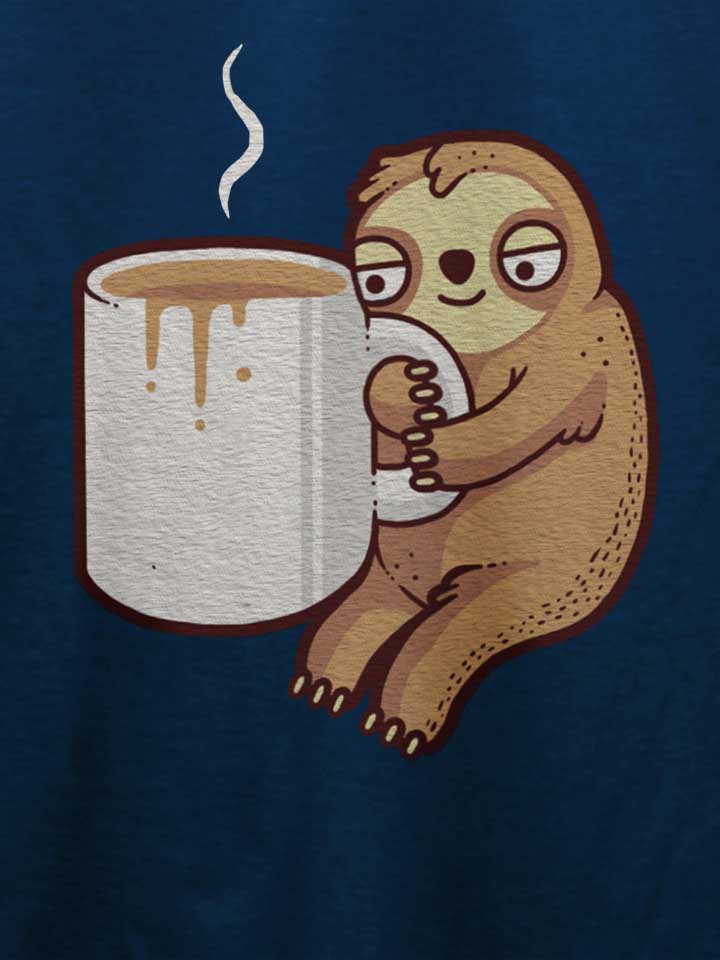 coffee-sloth-t-shirt dunkelblau 4