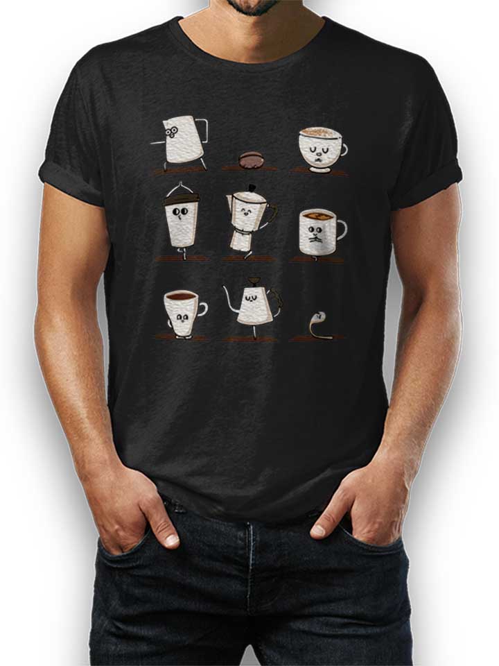 Coffee Yoga T-Shirt schwarz L