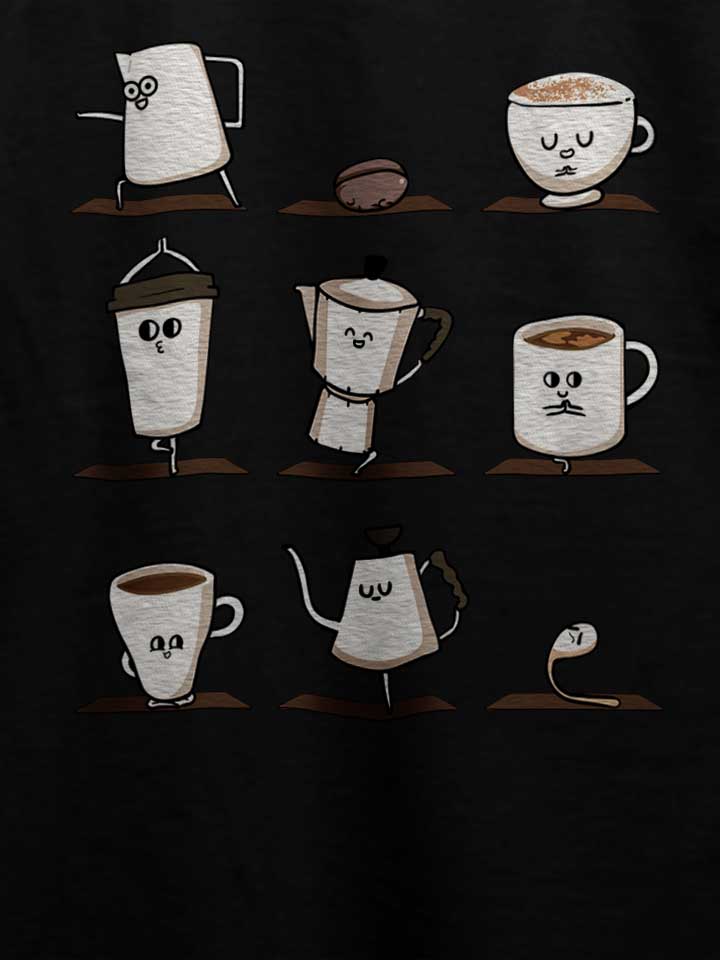 coffee-yoga-t-shirt schwarz 4