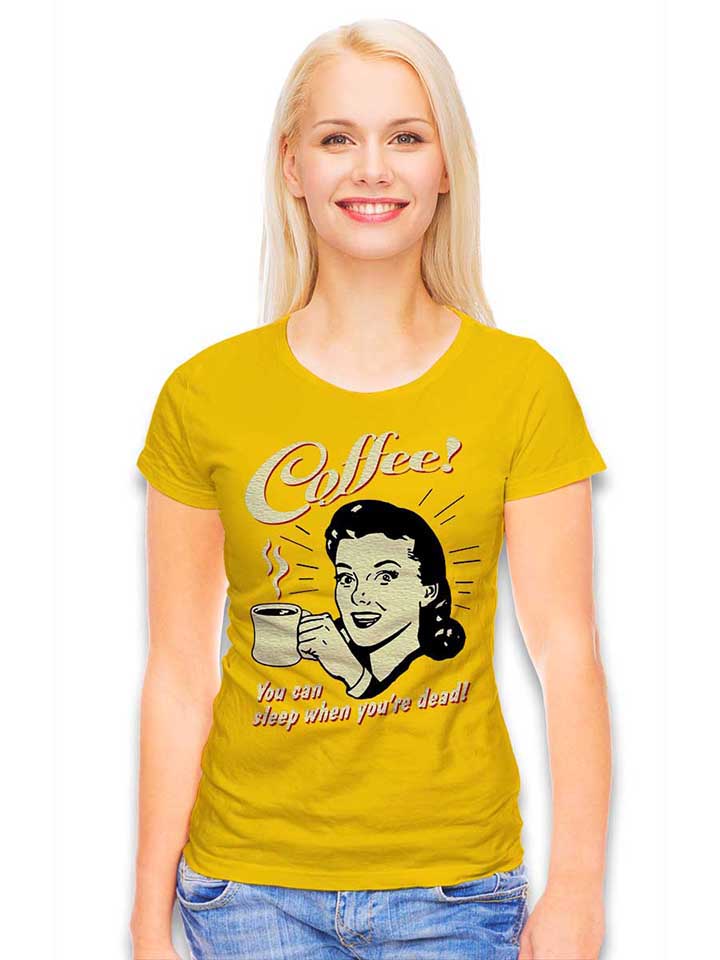 coffee-damen-t-shirt gelb 2