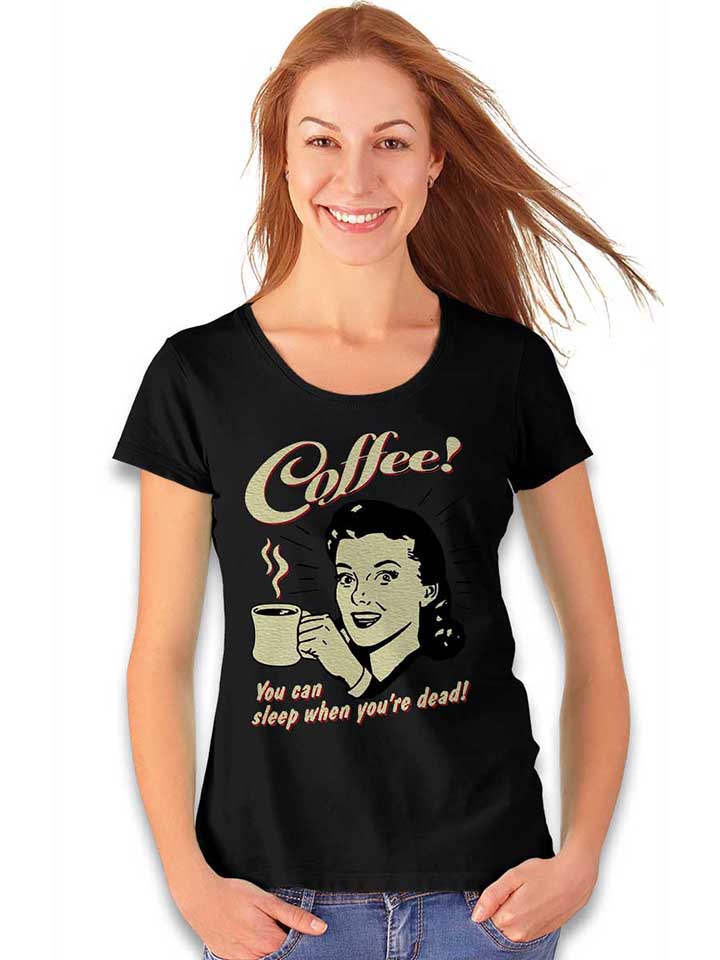 coffee-damen-t-shirt schwarz 2