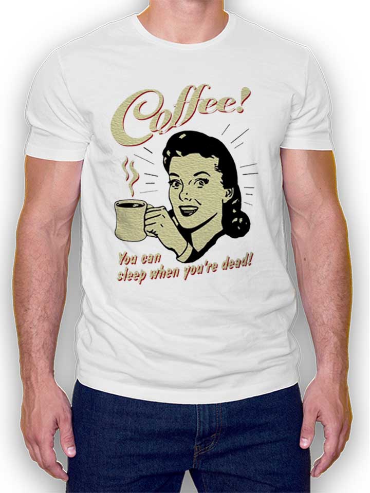 Coffee T-Shirt weiss L