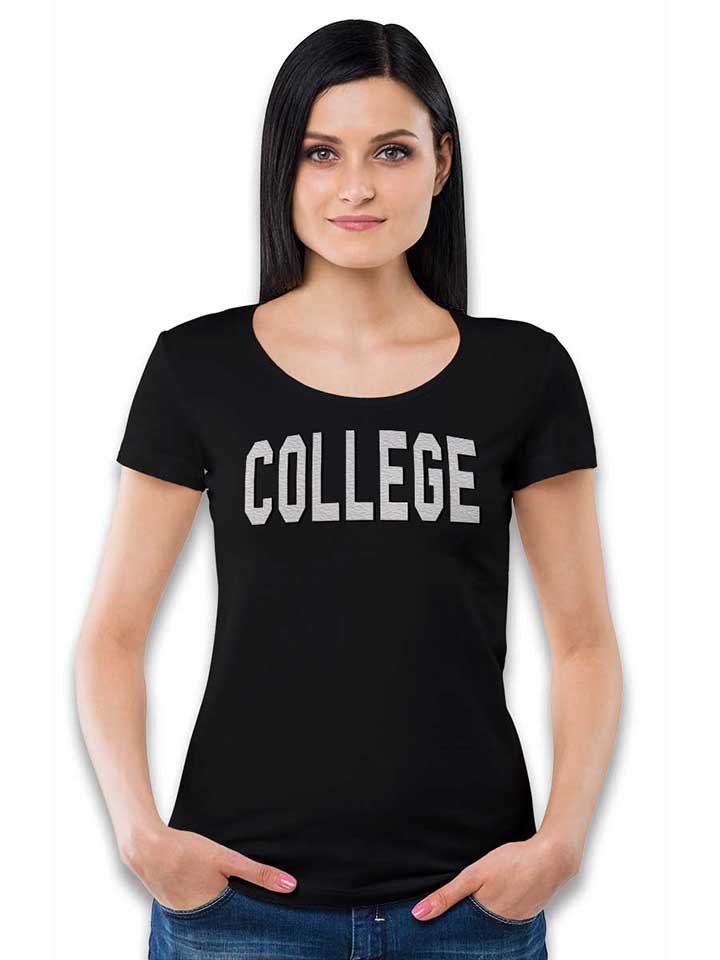 college-damen-t-shirt schwarz 2